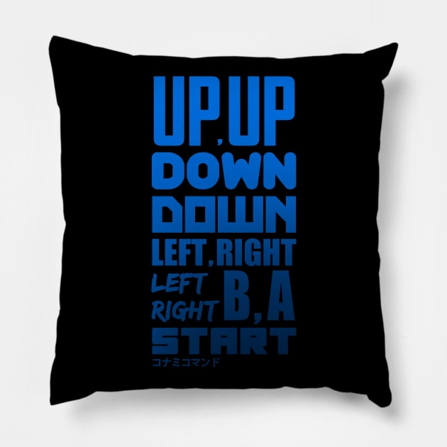 Konami Code Blue Pillow by FireballMotion