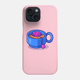 Brain Tea In Cup Cartoon Phone Case