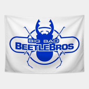 Beetle Bros Logo Blue Tapestry