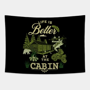 Better at the cabin Tapestry