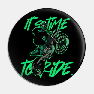 Its time to ride illustration Pin