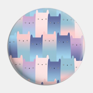 Pastel Cats Pattern Pin