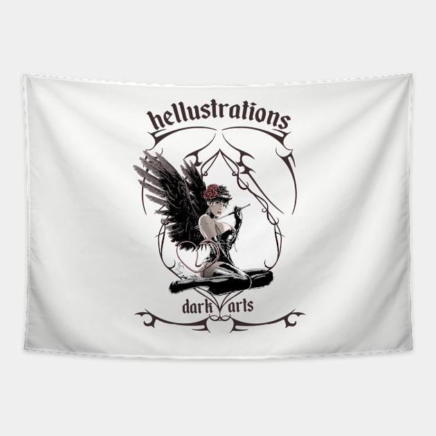 Hell Pin Tapestry by Hellustrations