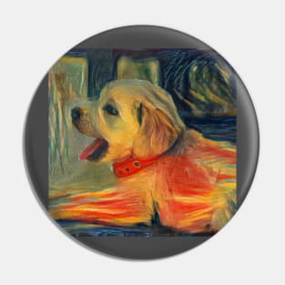 Cute puppy painting (pet, dog, pretty and hiking) Pin