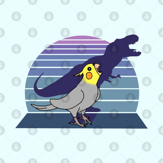 dinosaur shadow - cockatiel by FandomizedRose