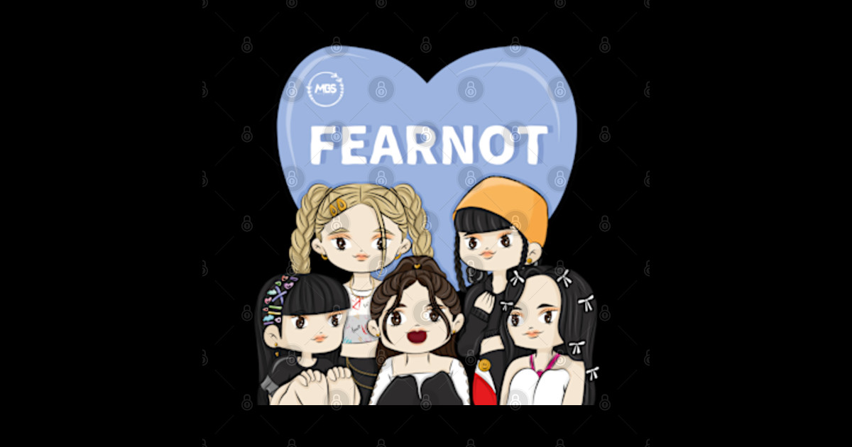 Chibi Le Sserafim Showing Her Love For Fearnot Kpop Merch Sticker Teepublic