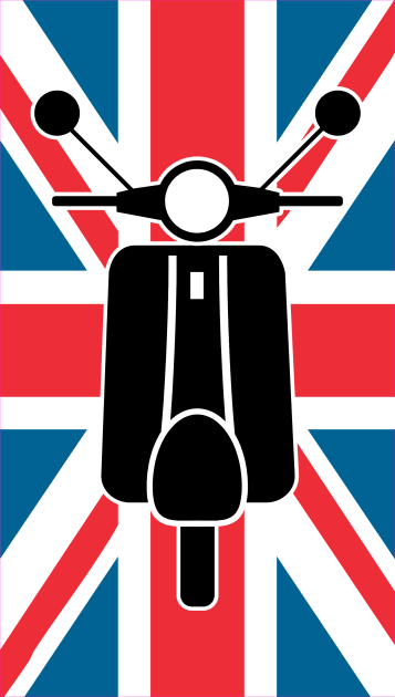 Brit Flag Scooter Kids T-Shirt by Skatee