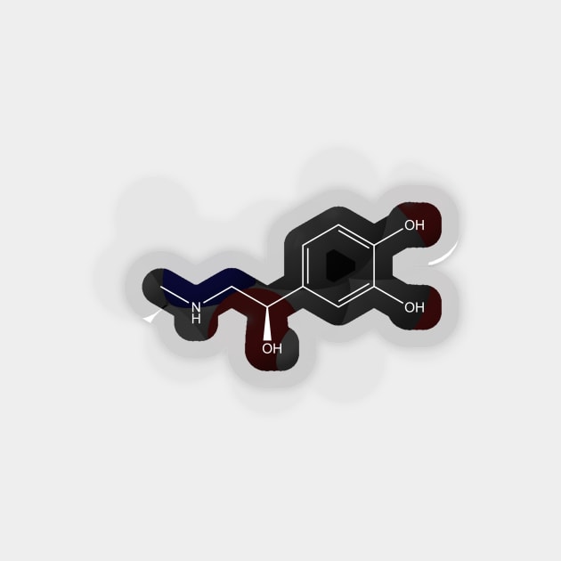 Adrenaline Molecule Chemistry Magnet by ChemECool