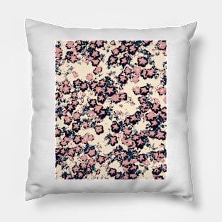 Hello, Spring! Abstract garden flowers in violet shades Pillow