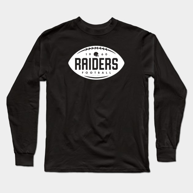 Vintage Football Shape - Oakland Raiders (White Raiders Wordmark) - Oakland  Raiders - Long Sleeve T-Shirt