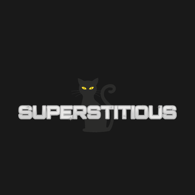 Black cat Superstitious by Art by Eric William.s