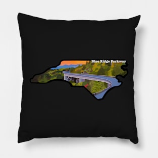 North Carolina Outline - Blue Ridge Parkway Pillow