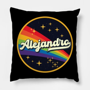 Alejandro // Rainbow In Space Vintage Style Pillow