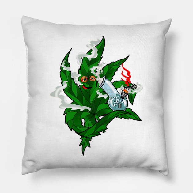 Leafy Bud Bong Pillow by DeclanTIGERIllustration