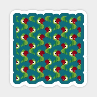 Bird Pattern, Parrot Pattern, Seamless Pattern Magnet