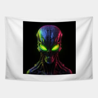 Alien Neon Art 1 Tapestry