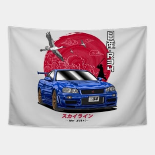 JDM Nippon Nissan Skyline GT-R R34 Tapestry