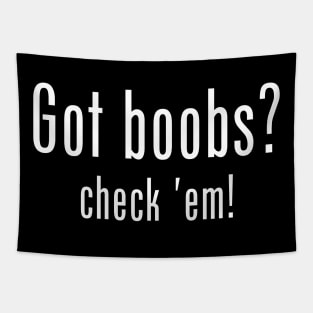 Got Boobs? Check 'em! Breast Cancer Awareness Tapestry