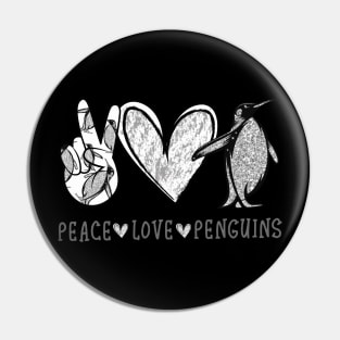 Oeace Love Penguins Funny Penguins Lover Gift Pin