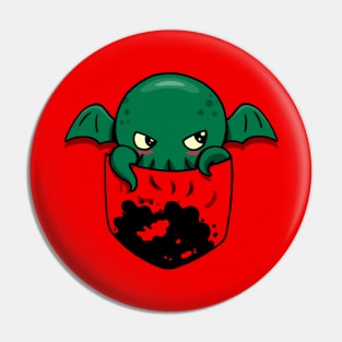 Cute Kawaii Vintage Cthulhu Lovecraft Monsters Funny Pocket Design Pin