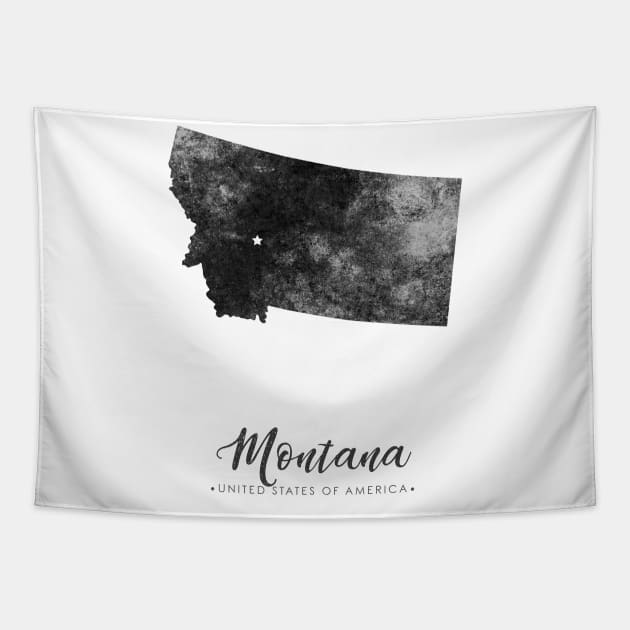 Montana state map Tapestry by StudioGrafiikka