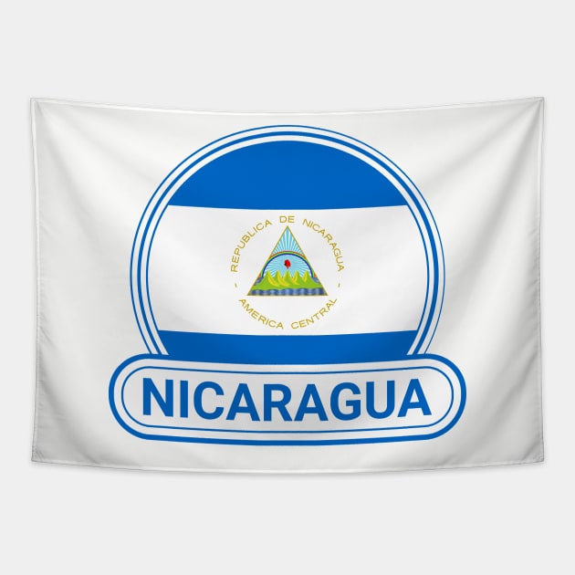 Nicaragua Country Badge - Nicaragua Flag Tapestry by Yesteeyear