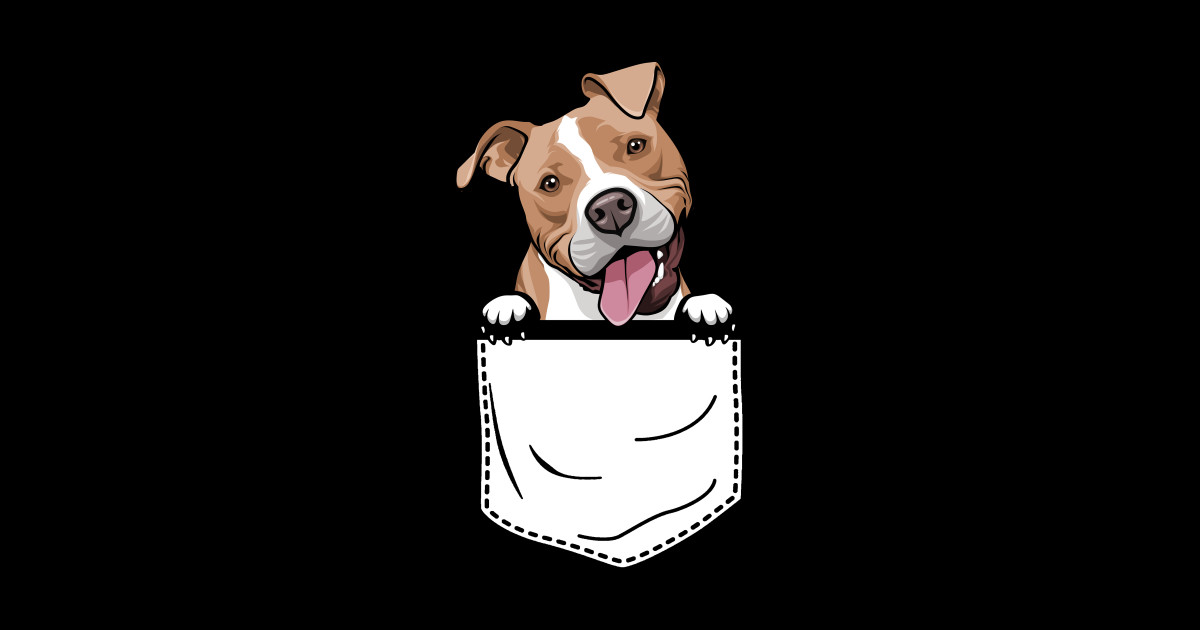 Pit Bull Pocket Dog Pit Bulls TShirt TeePublic
