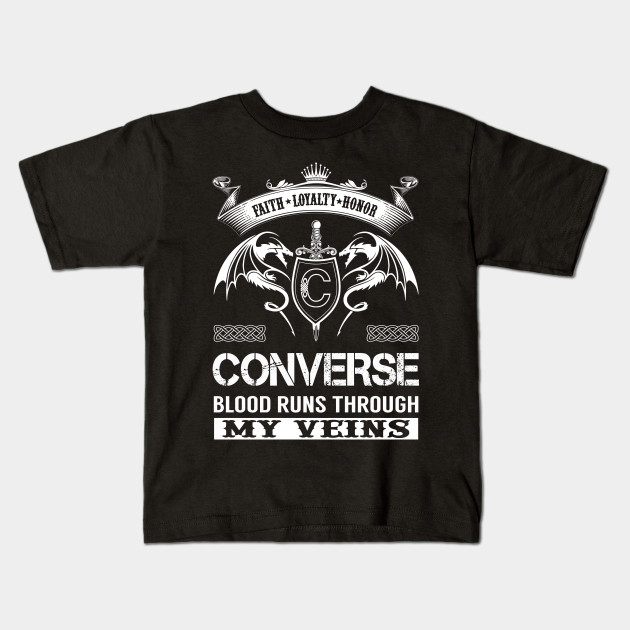 converse t shirt kids white