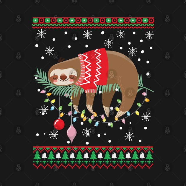 Sloth Lovers Christmas  funny Sweater by reedae