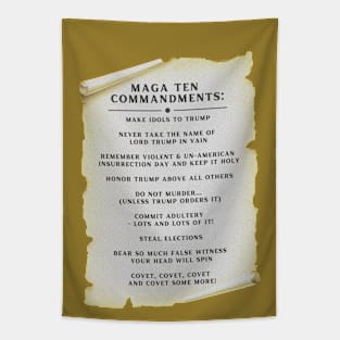MAGA Ten Commandments Tapestry