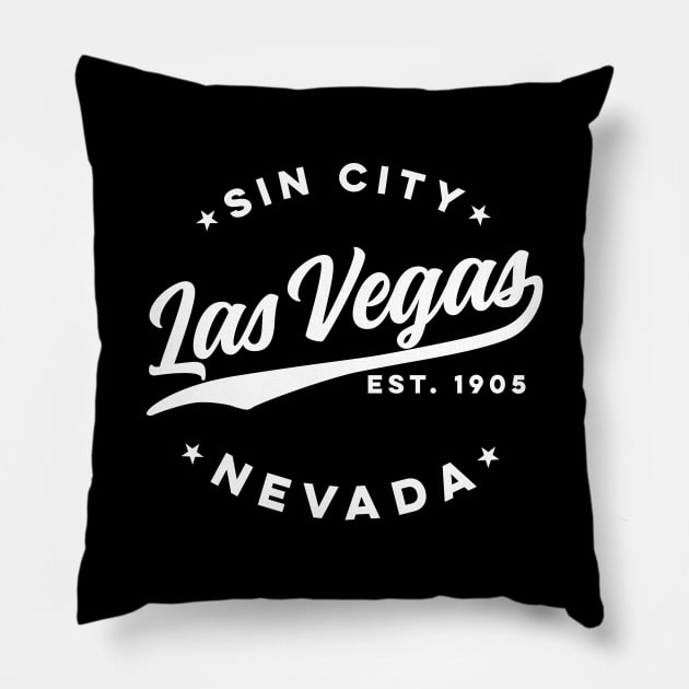 Sin City Las Vegas Nevada (White) Pillow by DetourShirts