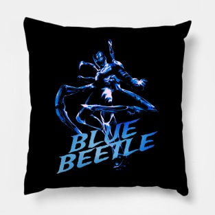 Blue Superhero Beetle Pillow