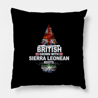 British Grown With Sierra Leonean Roots - Gift for Sierra Leonean With Roots From Sierra Leone Pillow