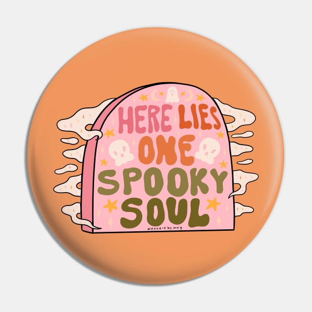 Spooky Soul Pin by Doodle by Meg