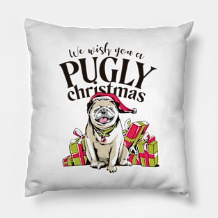 PUGLY CHRISTMAS Pillow