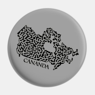 Canada Outline Maze & Labyrinth Pin