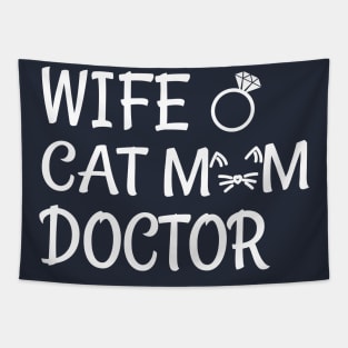 wife cat mom doctor Tapestry