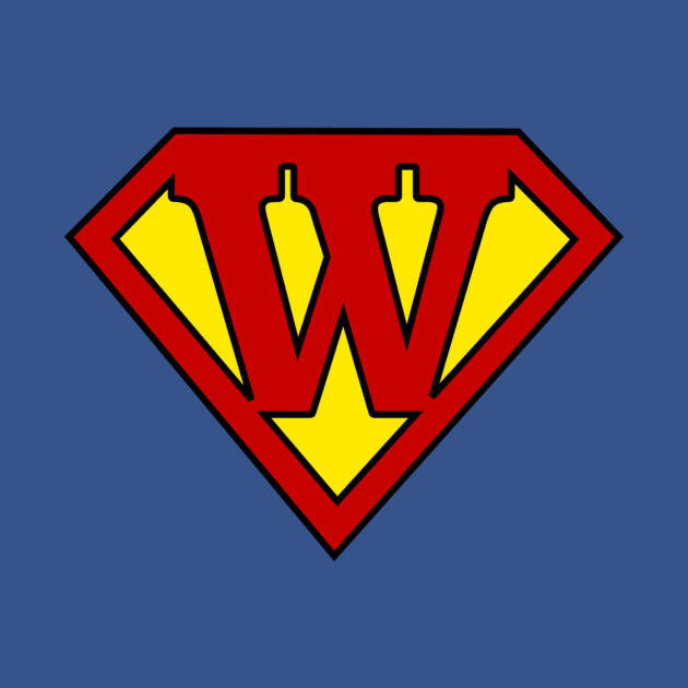 Superhero Symbol Letter W by NextLevelDesignz