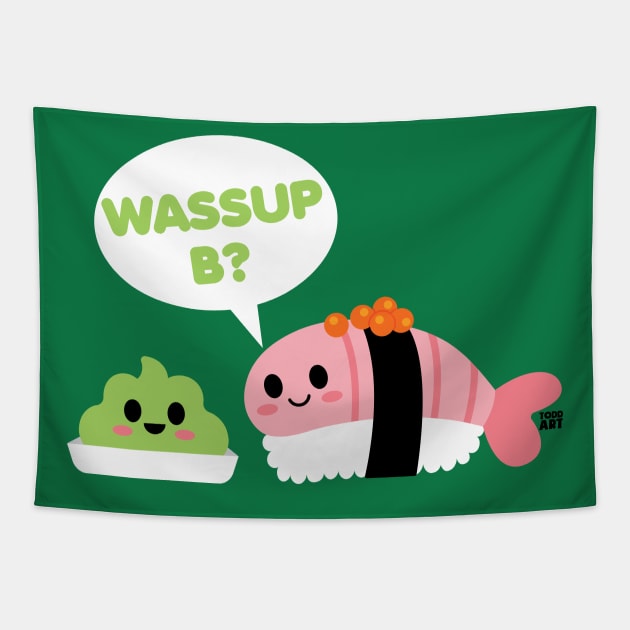 WASSAP B Tapestry by toddgoldmanart