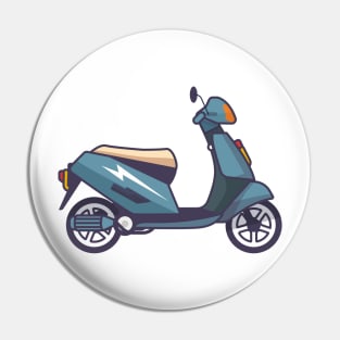 Vespa Scooter Vector Pin