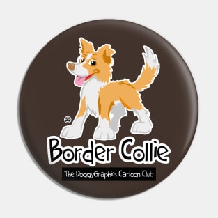 CartoonClub Border Collie - Red Pin