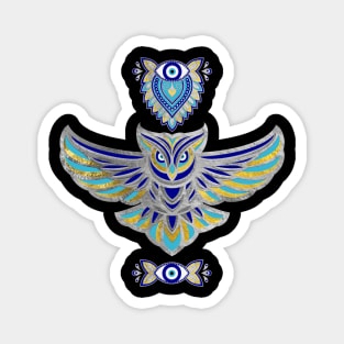 Owl Evil Eye Ornament Magnet