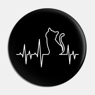 'Heart Beat Cat Lifeline' Cute Cats Adorable Pin