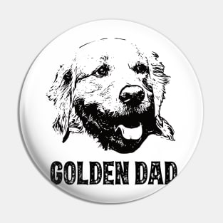 Golden Dad Golden Retriever Pin