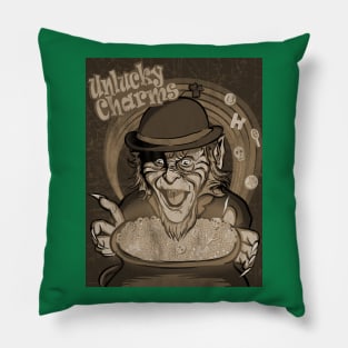 Unlucky Charms-Sepia Pillow