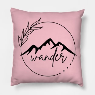 Minimalist Nature Tattoo Inspired Wander Design Pillow