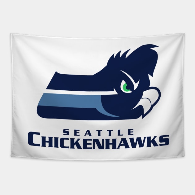 Seattle Chickenhawks Tapestry by the Mad Artist