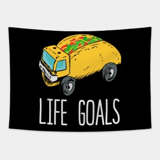 Life Goals Taco Truck Tapestry