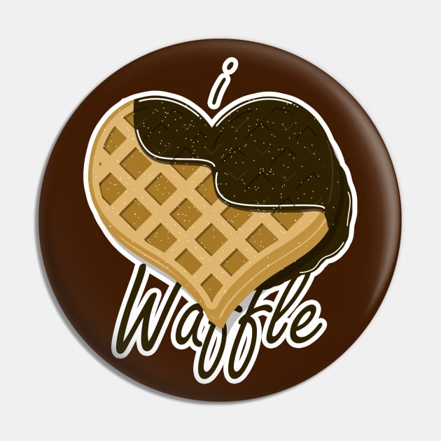 I Love Waffle Pin by Capturedtee