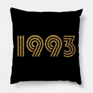 1993 Birth Year Glitter Effect Pillow